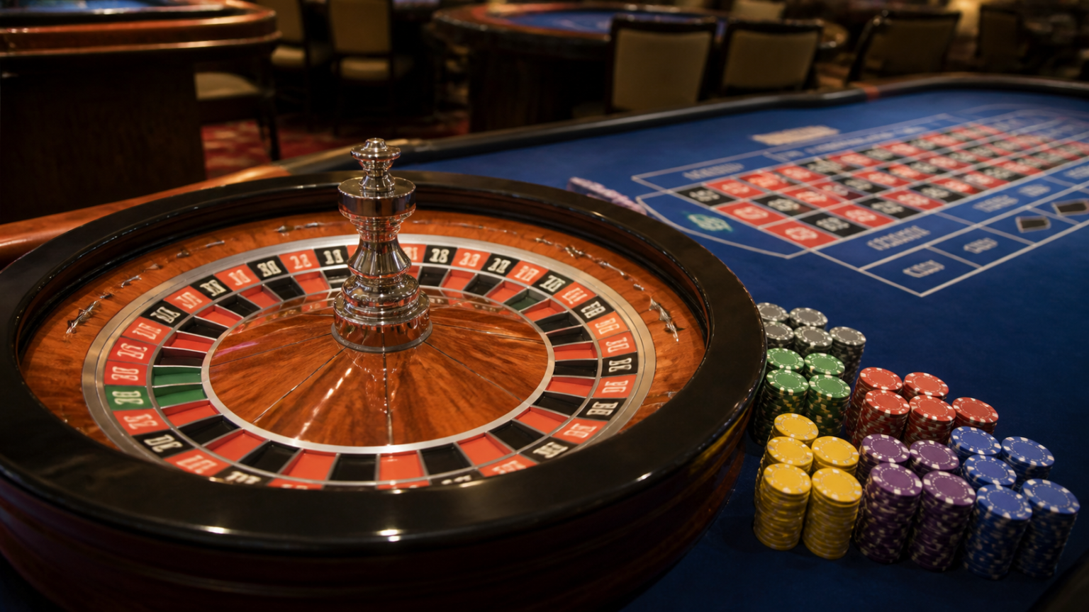 Game casino trực tuyến: Cách chọn trải nghiệm phù hợp Bàn roulette casino với vòng quay và khu vực đặt cược